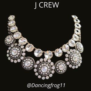 J Crew Sparkling Rivoli Crystal Choker Necklace